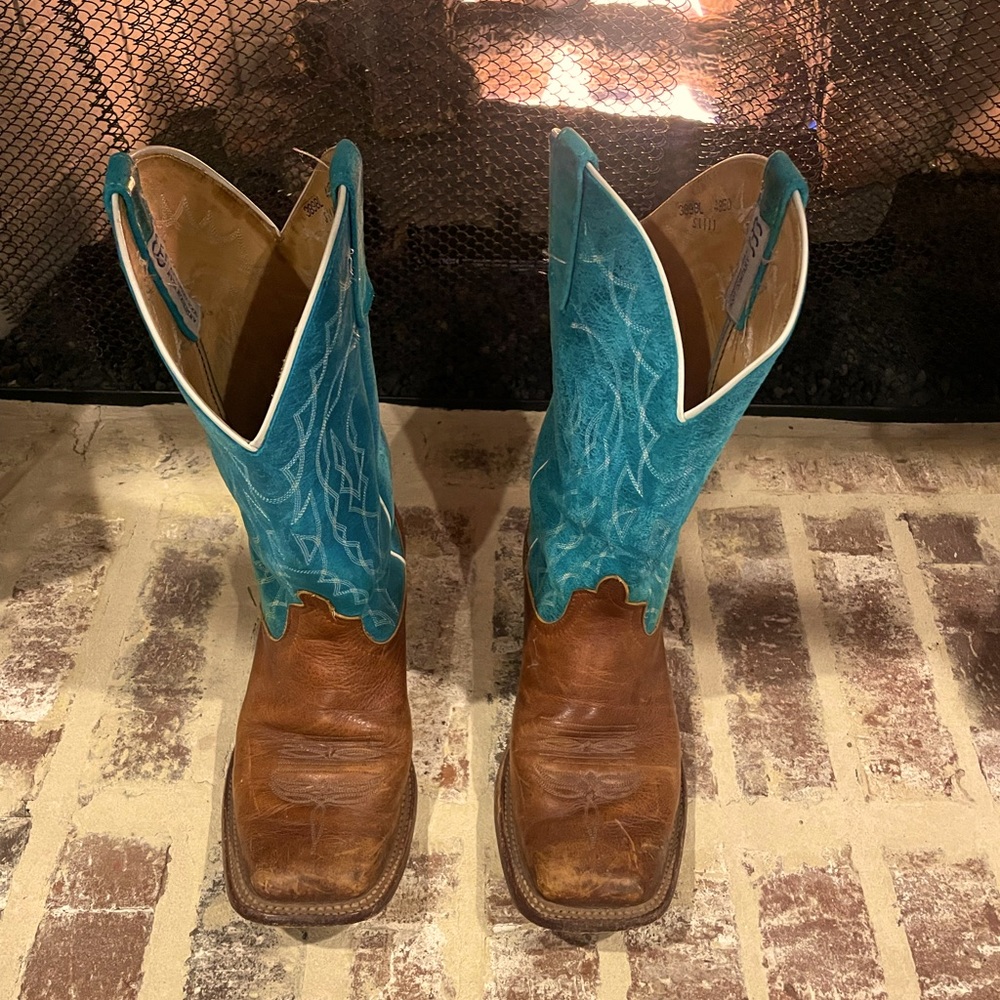 Anderson Bean Cognac Boots, Size 8.5